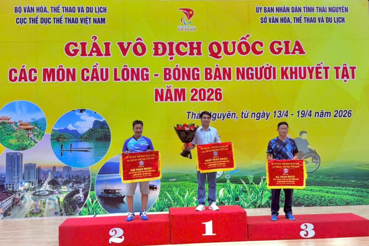 Đà Nẵng đạt thành tích xuất sắc tại Giải vô địch quốc gia các môn Cầu lông – Bóng bàn người khuyết tật năm 2026